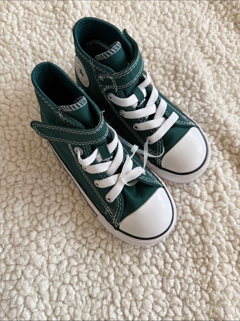 Converse Kids' High-Top Sneakers in Green with White Accents